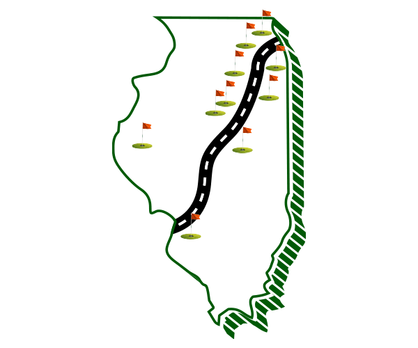Illinois Course Flags